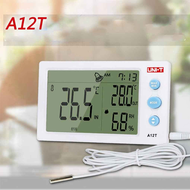 دما و رطوبت سنج یونی-تی مدل A12T ( نمایندگی اصلی جوش آزما تجهیز 09120741826)- مناسب انبار، سردخانه، گلخانه و ....