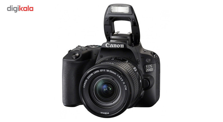 دوربین دیجیتال کانن مدل EOS 200D به همراه لنز EF-S 18-55 mm f/4.5-5.6 IS STM