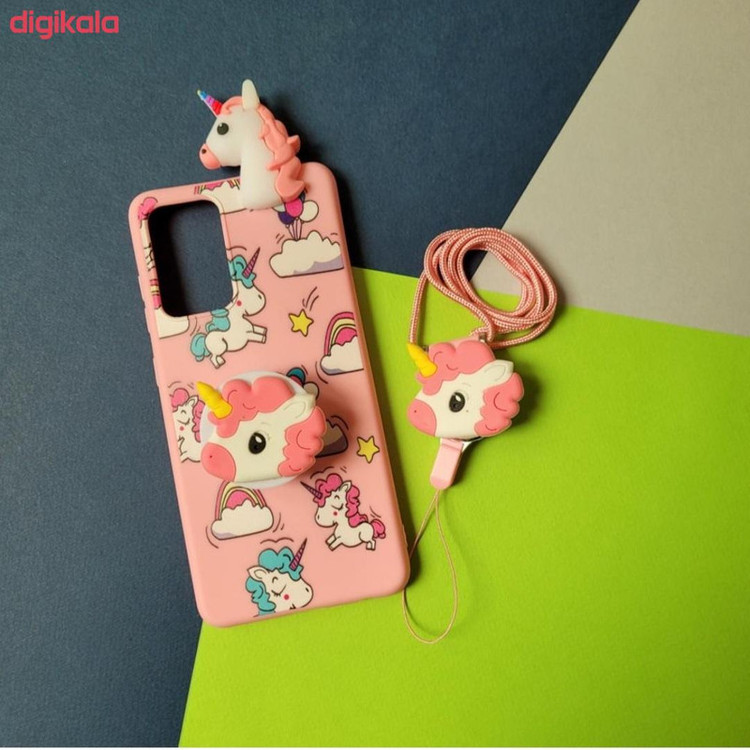کاور مدل PHS_UNICORN مناسب برای گوشی موبایل شیائومی Poco X3 GT به همراه بند و پایه نگهدارنده