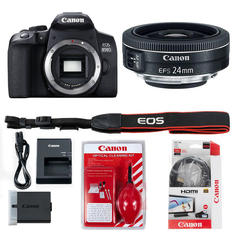 دوربین دیجیتال کانن مدل EOS 850D به همراه لنز 24 میلی متر F/2.8 STM