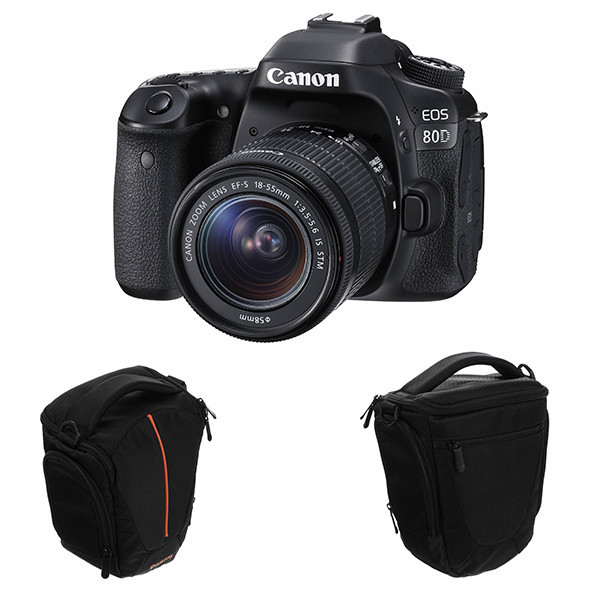 دوربین دیجیتال کانن مدل Eos 80D به همراه لنز EF-S 18-55mm f/3.5-5.6 IS STM