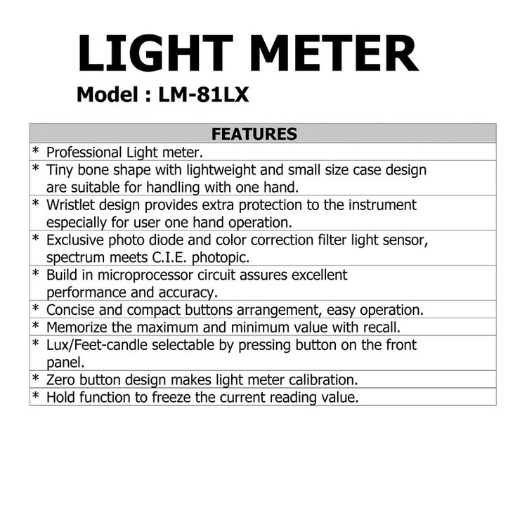 لوکس متر و نورسنج لوترون مدل LM-81LX